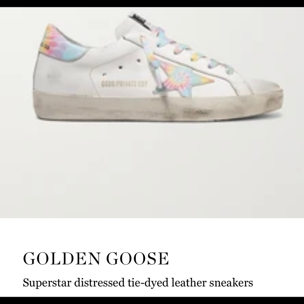 Golden goose tie dye sneakers that were sold out comes with box and receipt
